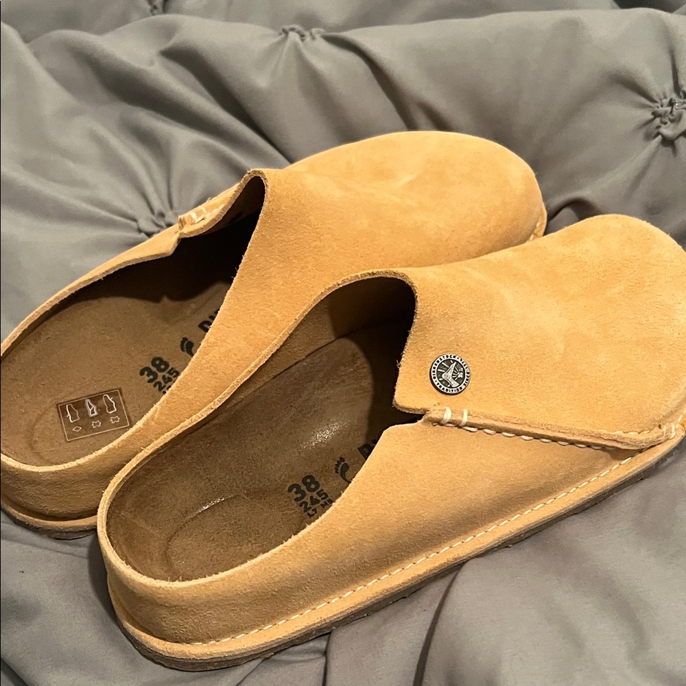 Birkenstock Tan Suede Mules